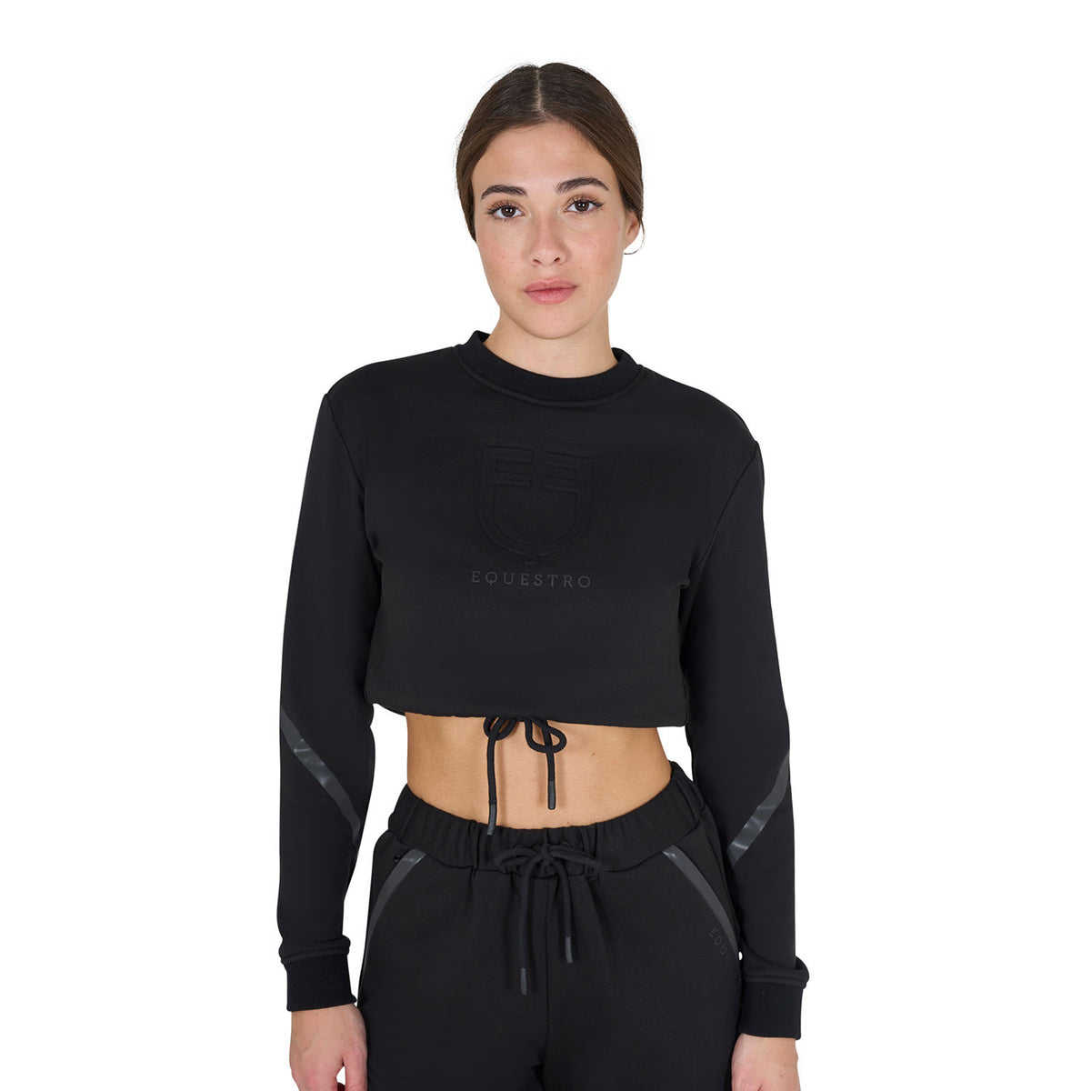 Equestro Women's cropped crewneck sweatshirt