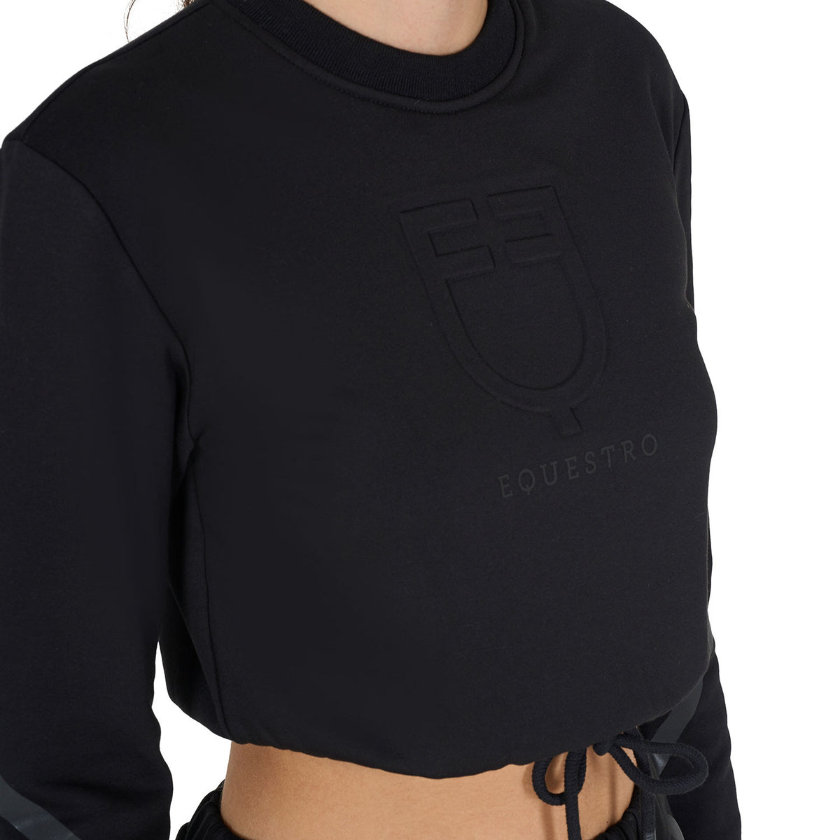 Equestro Women's cropped crewneck sweatshirt