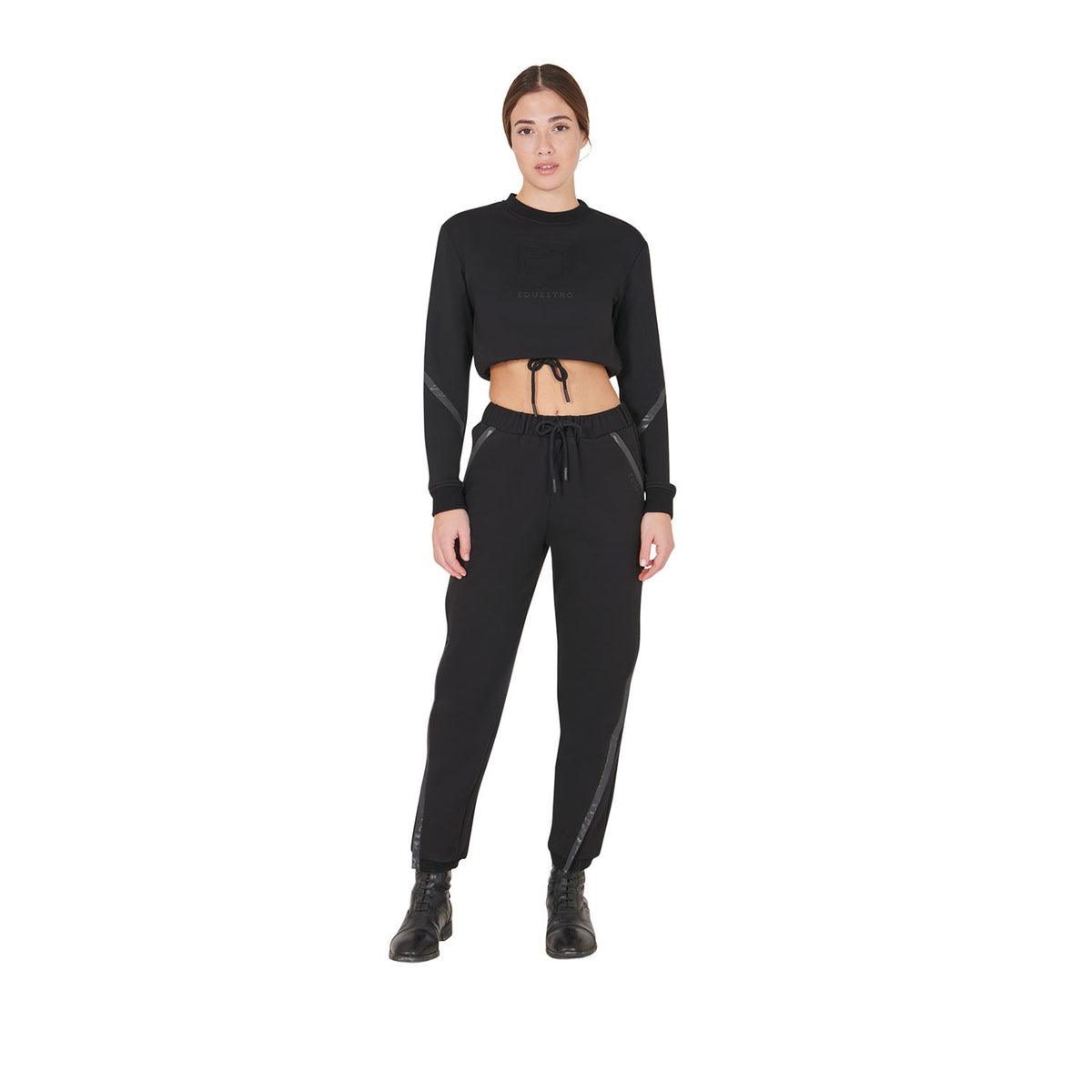Equestro Women's cropped crewneck sweatshirt