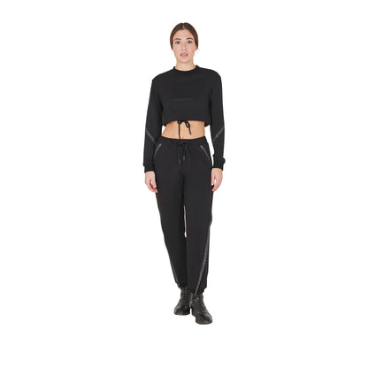 Equestro Women's cropped crewneck sweatshirt