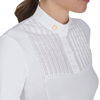Equestro Women's slim fit competition polo shirt rhinestones