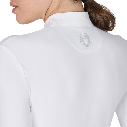 Equestro Women's slim fit competition polo shirt rhinestones