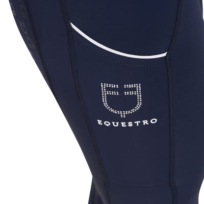 Equestro Women's slim fit leggings rhinestones