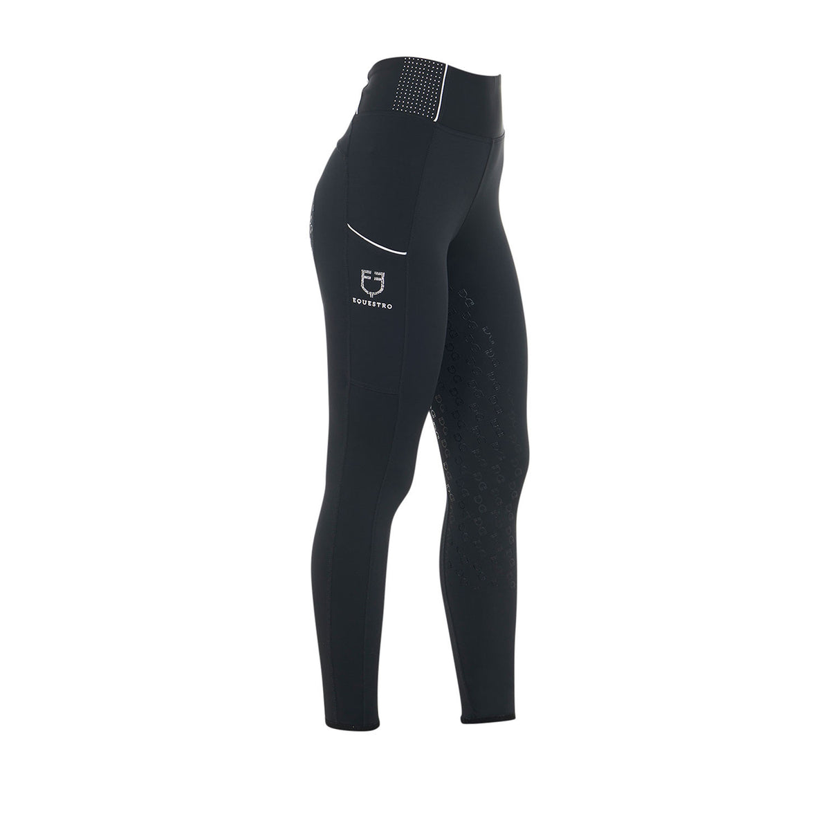 Equestro Women's slim fit leggings rhinestones