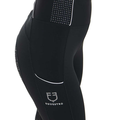 Equestro Women's slim fit leggings rhinestones