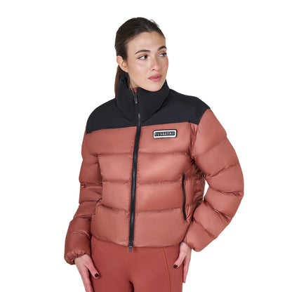 Equestro Women's cropped down jacket stretch fabric