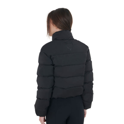Equestro Women's cropped down jacket stretch fabric