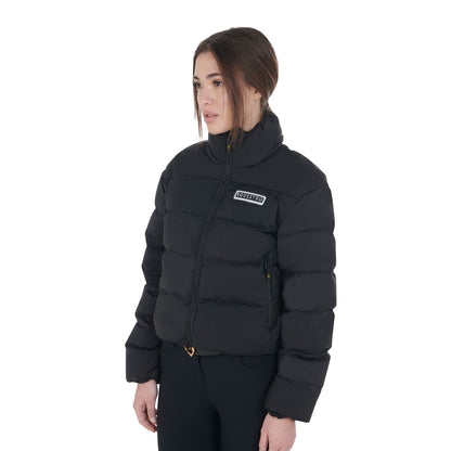 Equestro Women's cropped down jacket stretch fabric