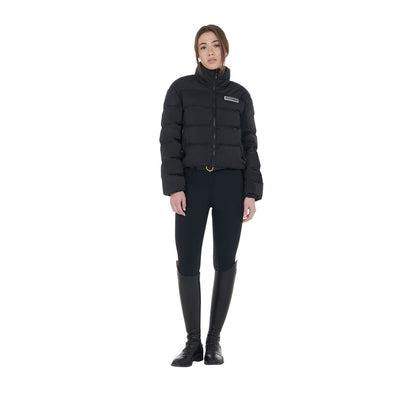 Equestro Women's cropped down jacket stretch fabric