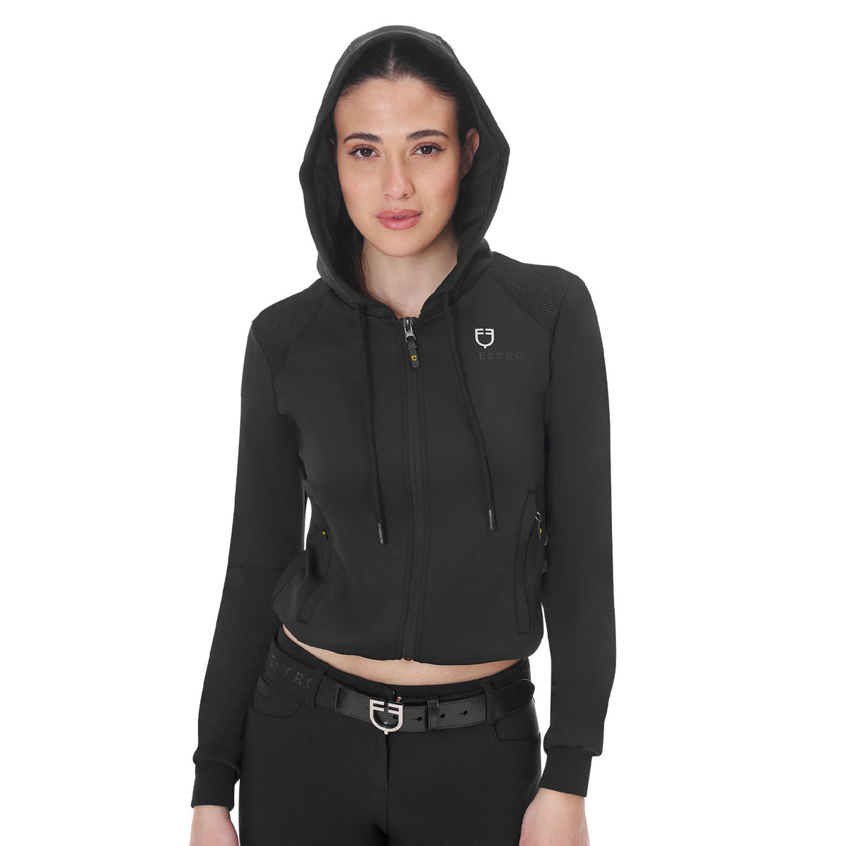 Equestro Women's cropped hoodie
