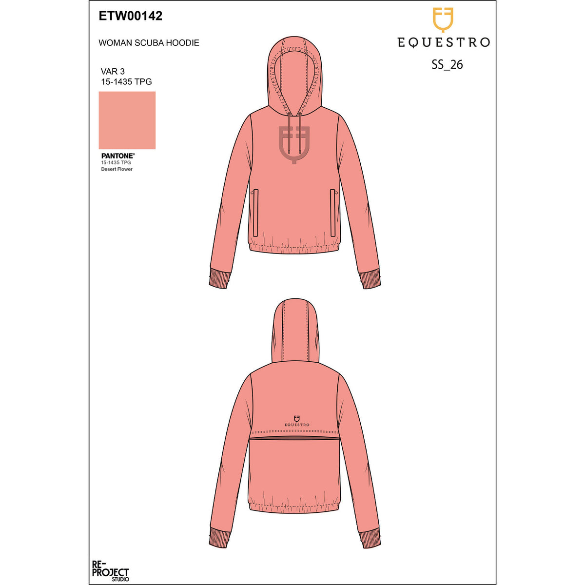 Equestro Women's cut out hoodie