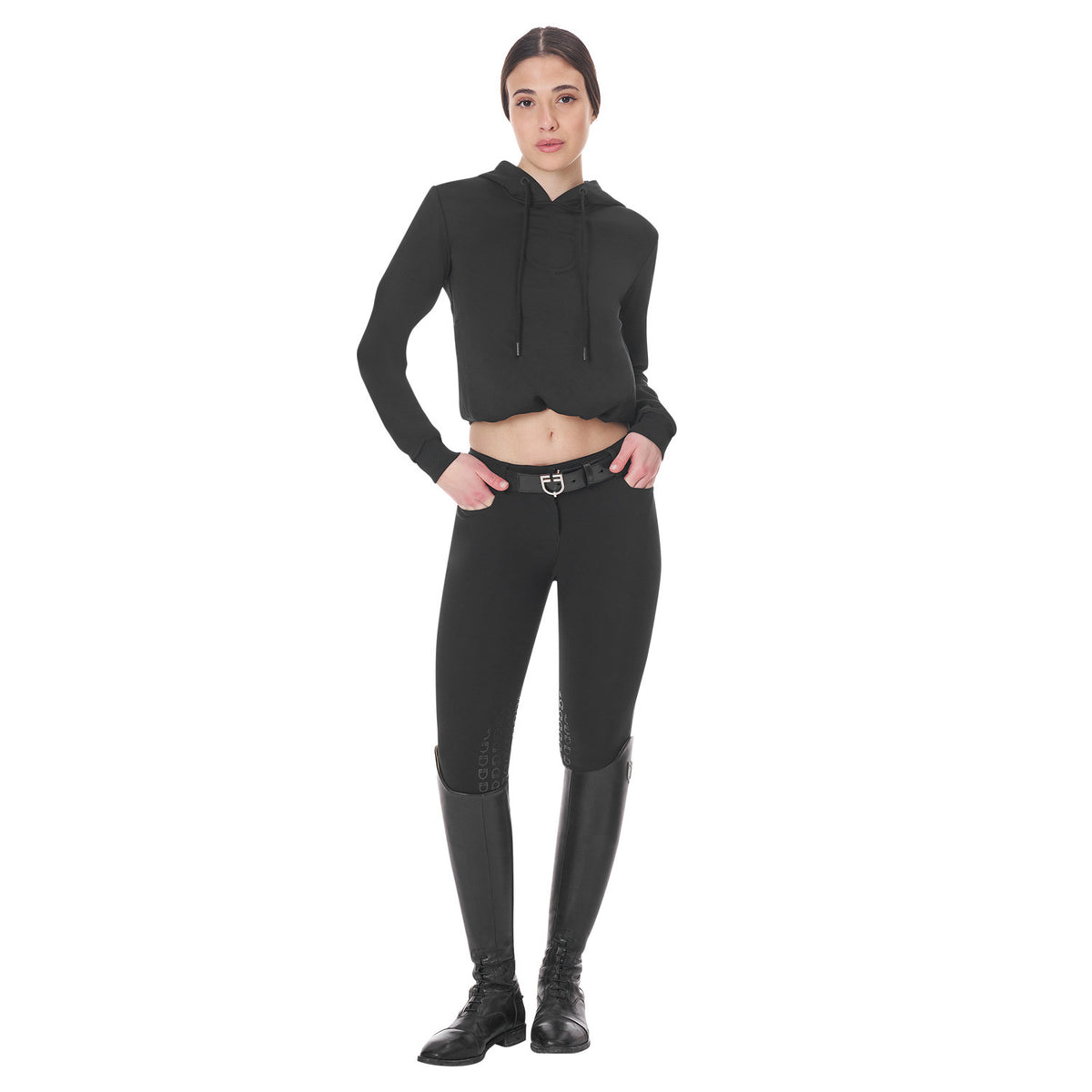 Equestro Women's cut out hoodie