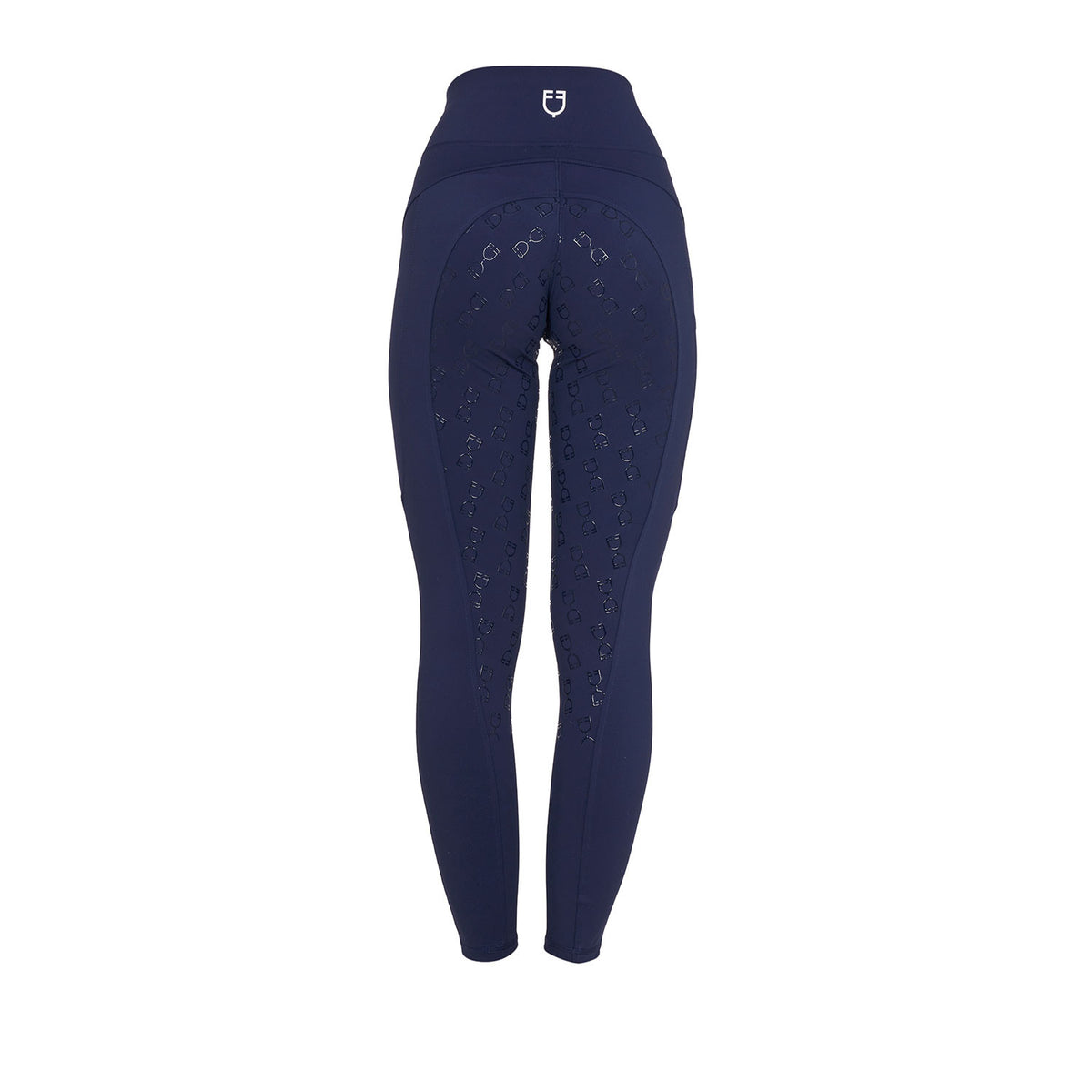 Equestro Women's slim fit leggings micro mesh inserts