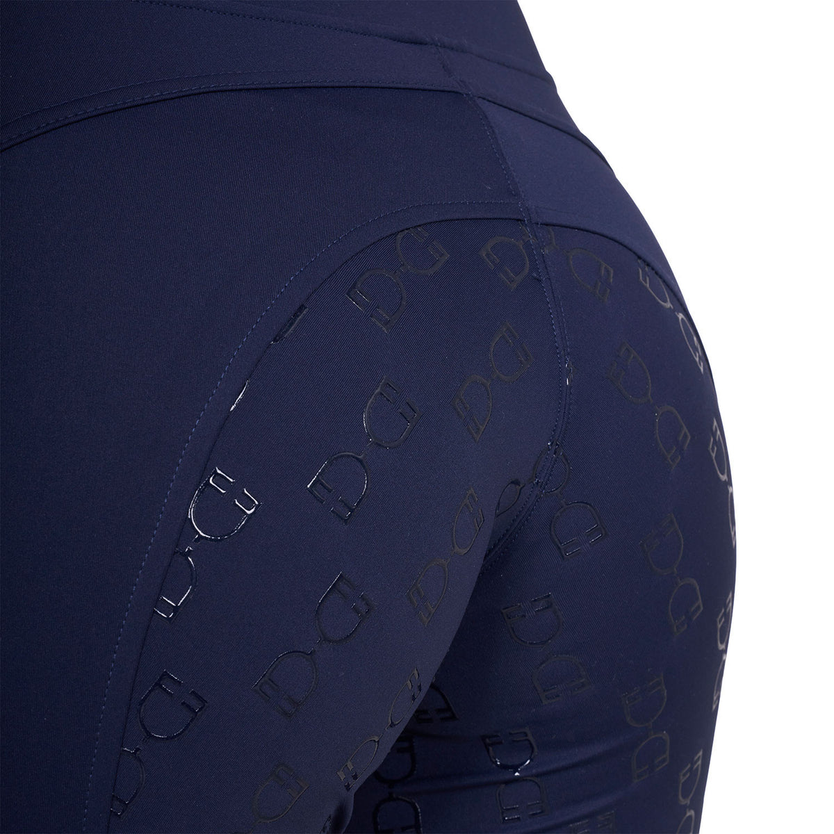 Equestro Women's slim fit leggings micro mesh inserts