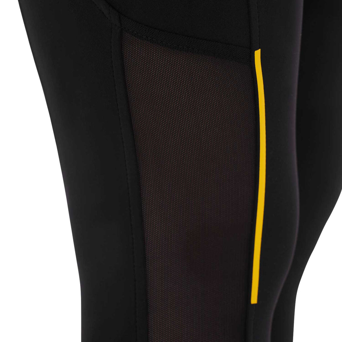 Equestro Women's slim fit leggings micro mesh inserts