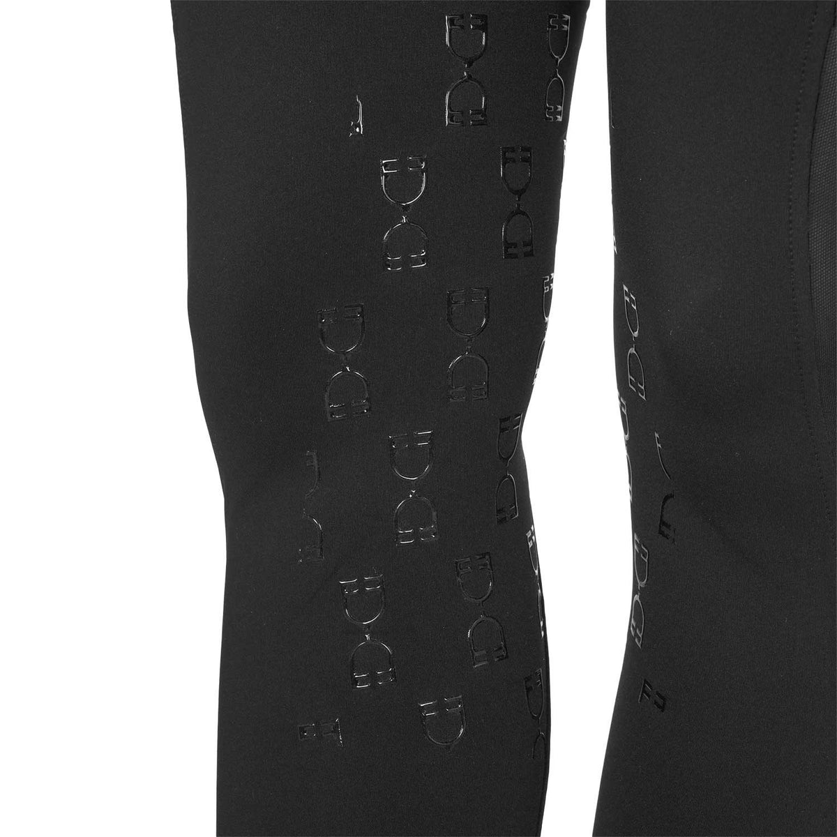 Equestro Women's slim fit leggings micro mesh inserts