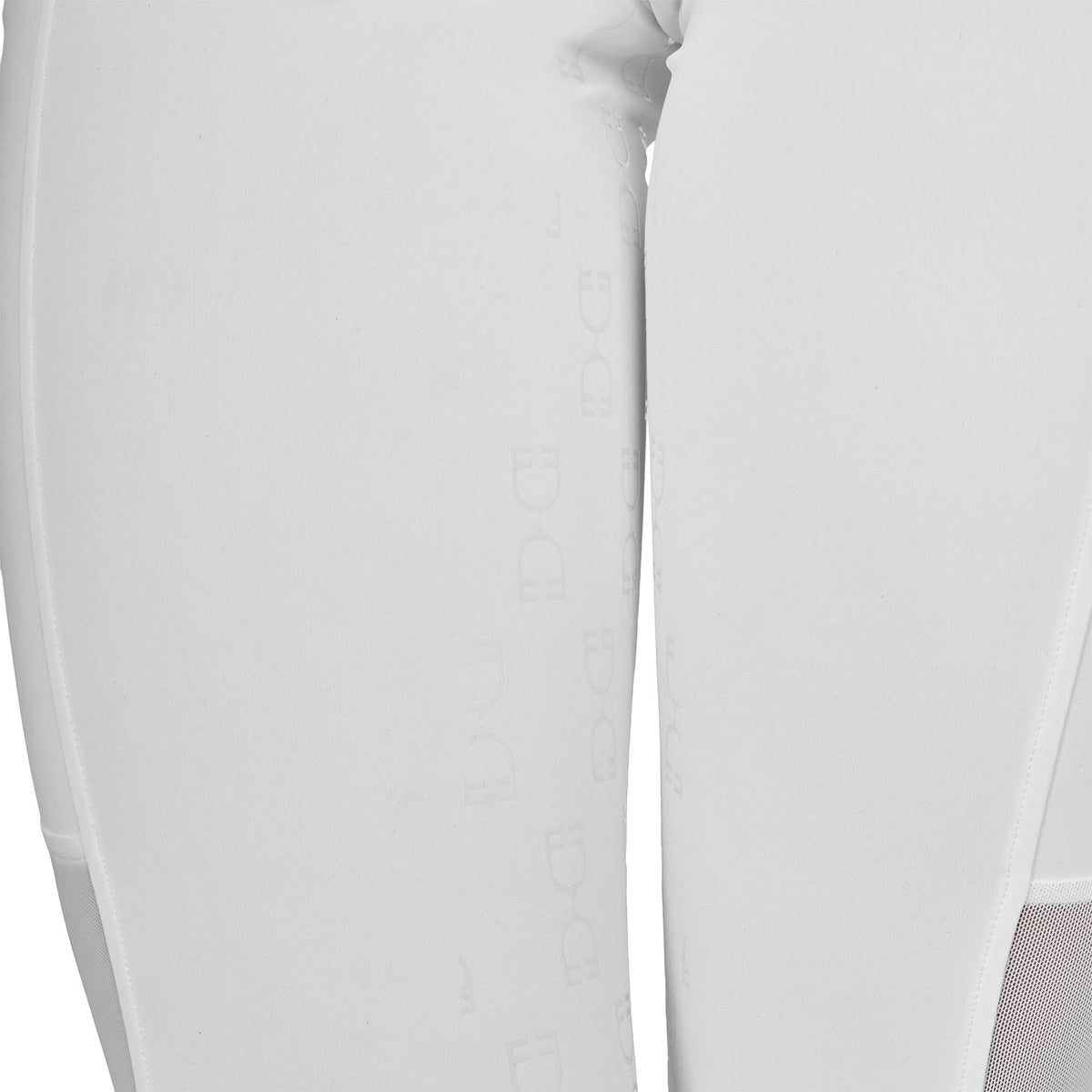 Equestro Women's slim fit leggings micro mesh inserts