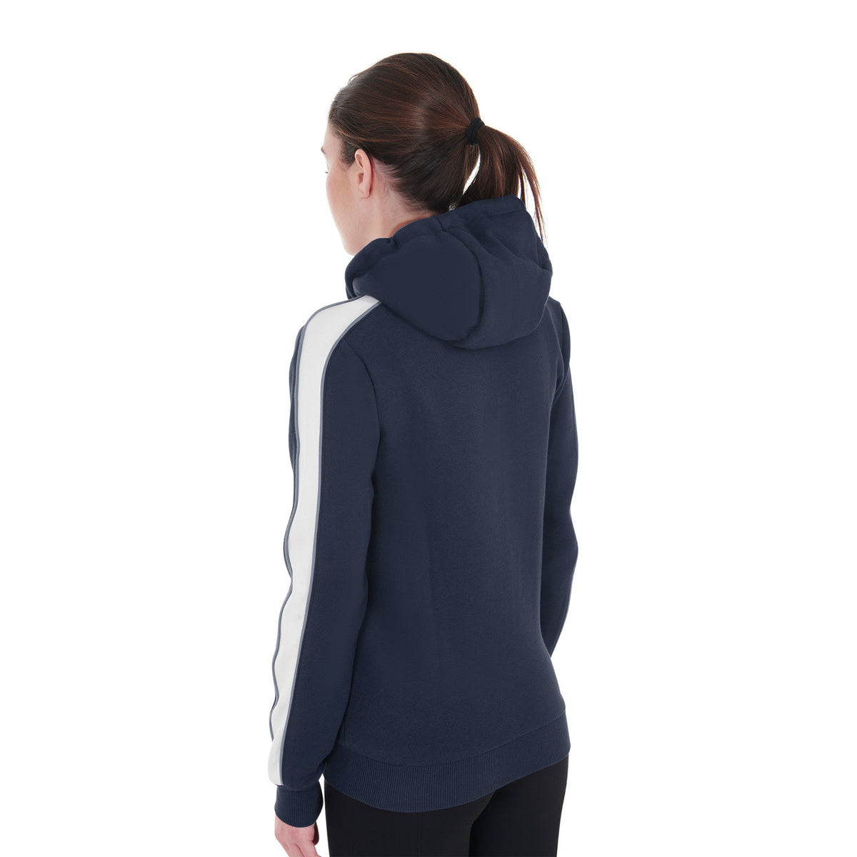 Equestro Women's hooded sweatshirt with front zip