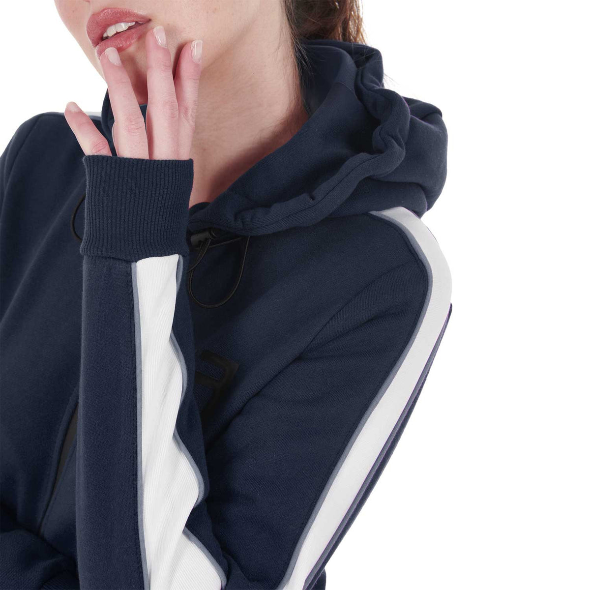 Equestro Women's hooded sweatshirt with front zip