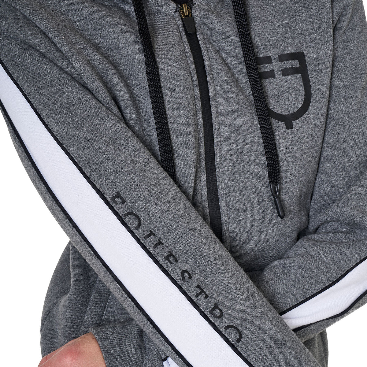 Equestro Women's hooded sweatshirt with front zip