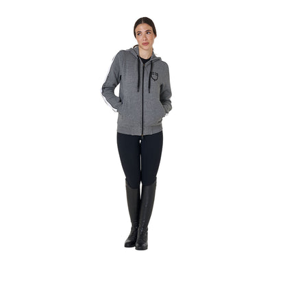 Equestro Women's hooded sweatshirt with front zip
