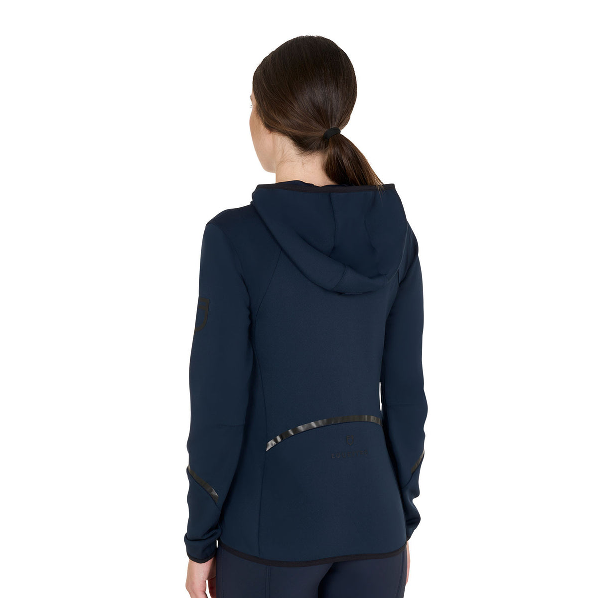 Equestro Women's technical sweatshirt in jersey with zip
