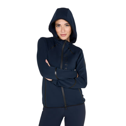 Equestro Women's technical sweatshirt in jersey with zip