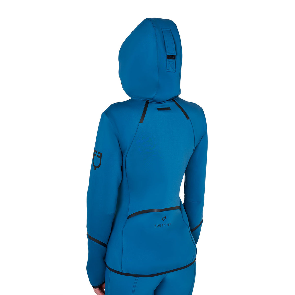 Equestro Women's technical sweatshirt in jersey with zip