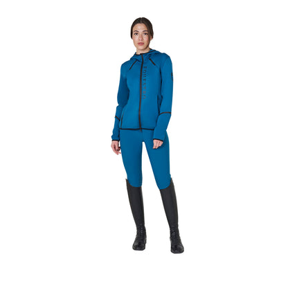 Equestro Women's technical sweatshirt in jersey with zip