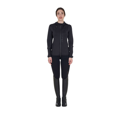 Equestro Women's technical sweatshirt in jersey with zip