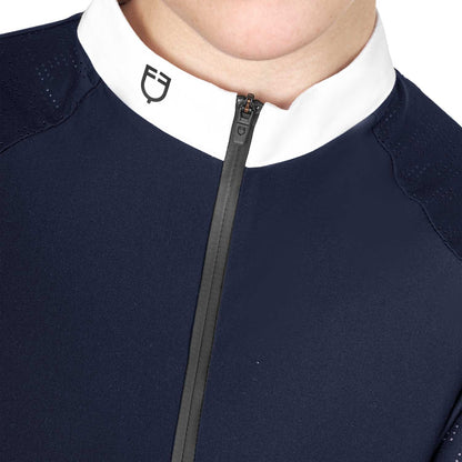Equestro Women's slim fit competition polo shirt with mesh inserts