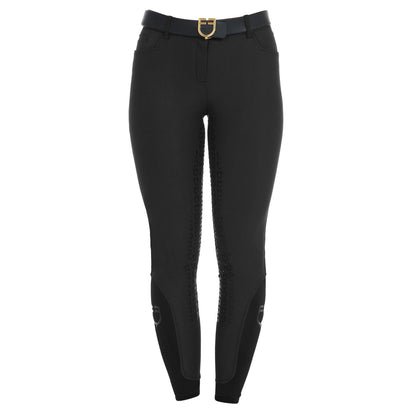 Equestro Women's full grip high waisted breeches with fleece lining inside