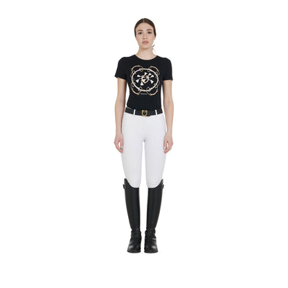 Equestro Women's full grip high waisted breeches with fleece lining inside