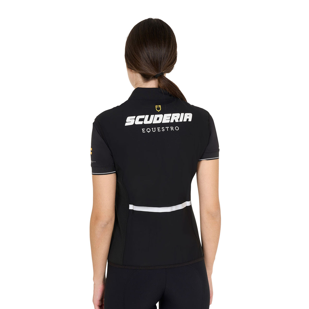 Equestro Women's slim fit vest Scuderia collection in technical fabric