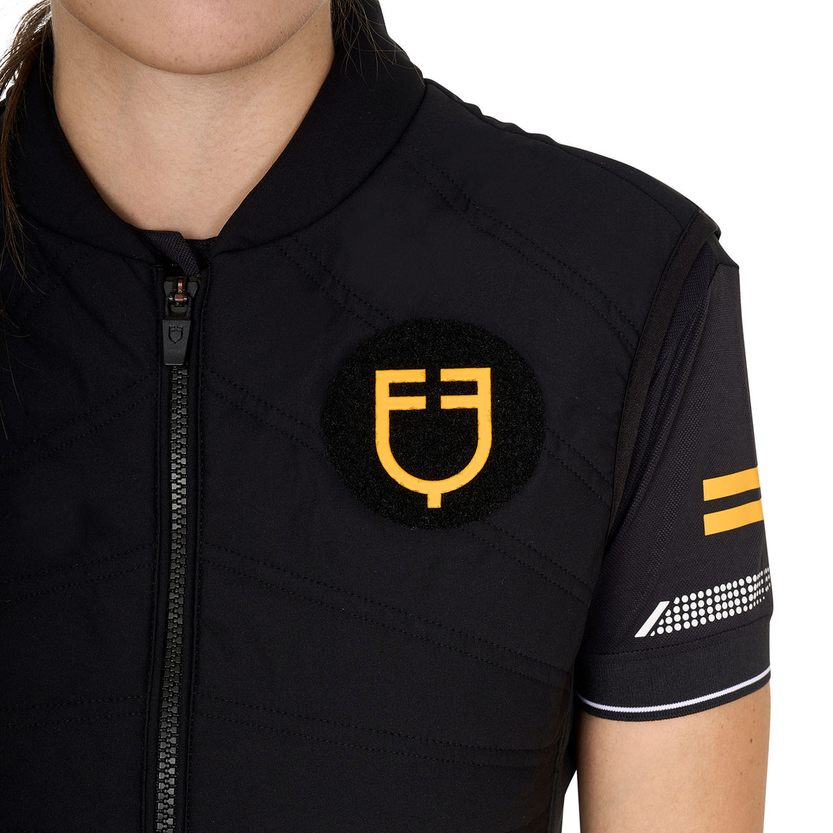 Equestro Women's slim fit vest Scuderia collection in technical fabric
