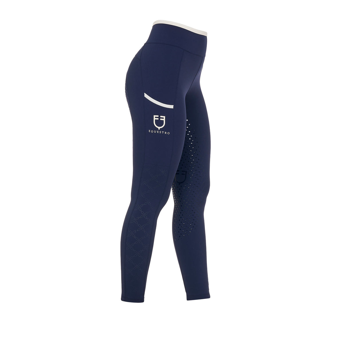 Equestro Women's leggings with perforated decorations