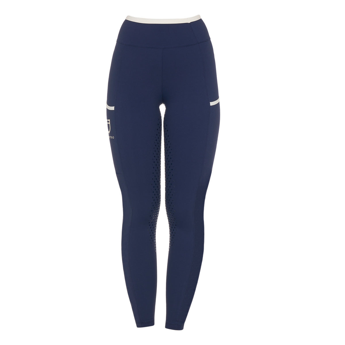 Equestro Women's leggings with perforated decorations