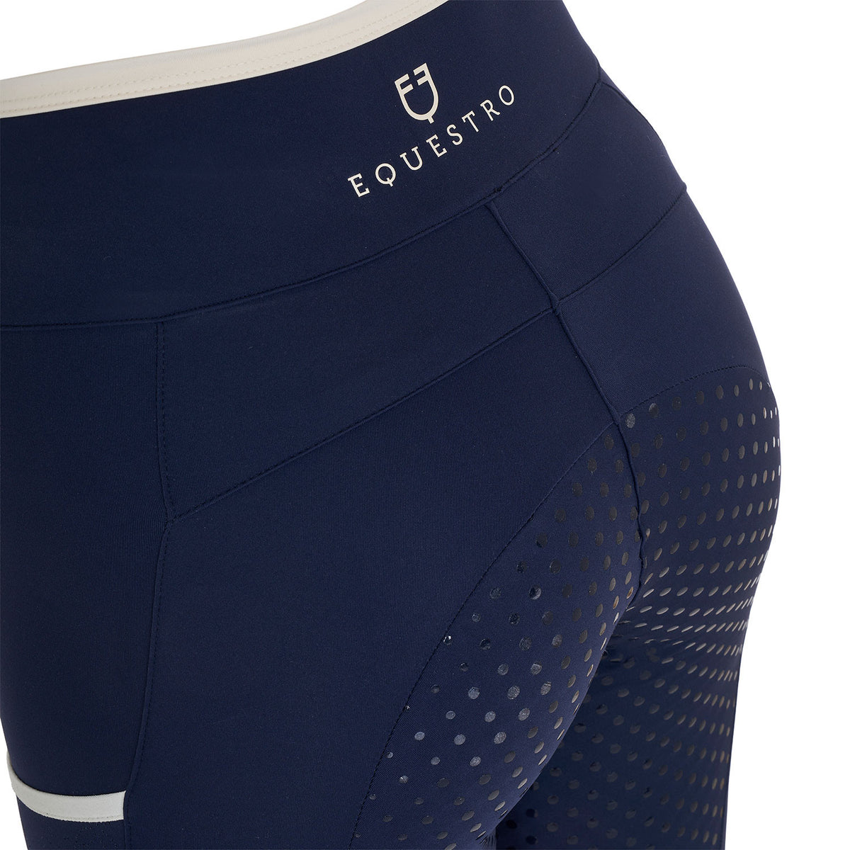 Equestro Women's leggings with perforated decorations