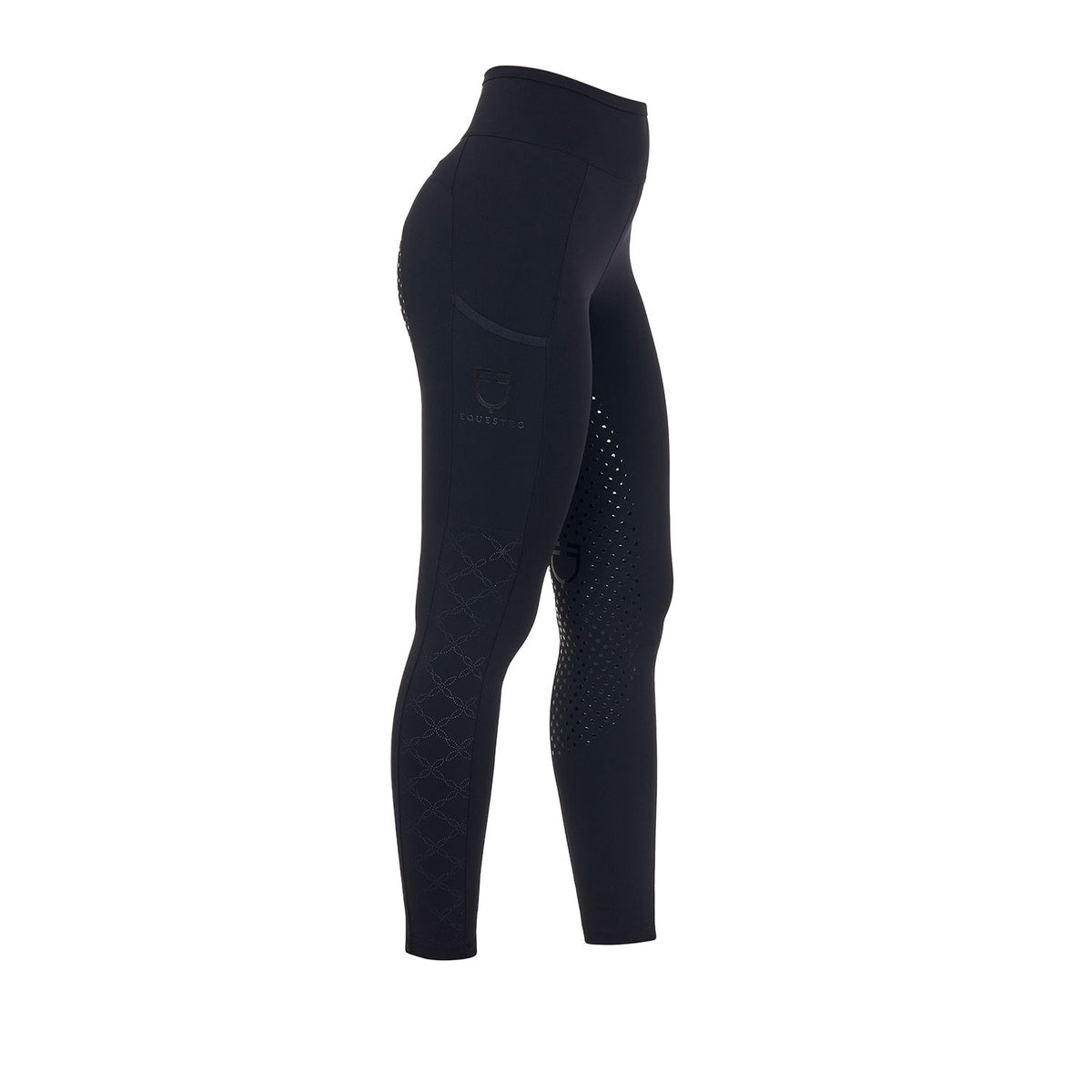 Equestro Women's leggings with perforated decorations
