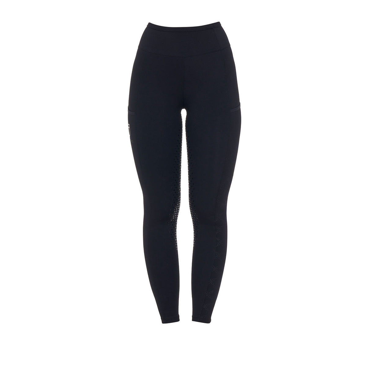 Equestro Women's leggings with perforated decorations