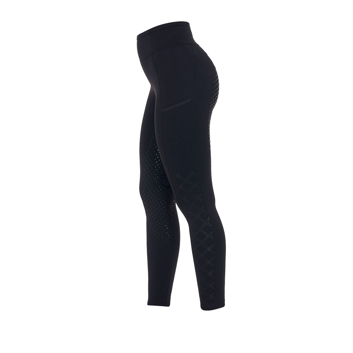 Equestro Women's leggings with perforated decorations