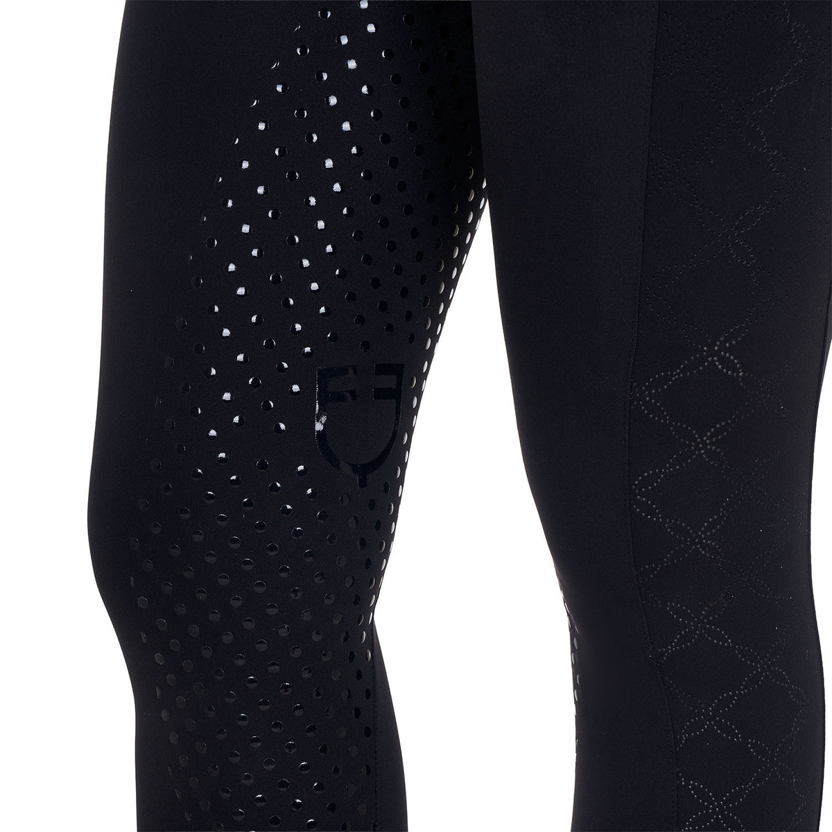 Equestro Women's leggings with perforated decorations