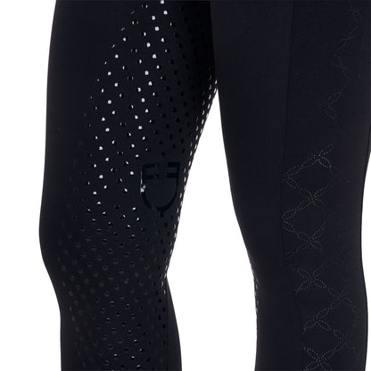 Equestro Women's leggings with perforated decorations