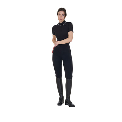 Equestro Women's leggings with perforated decorations