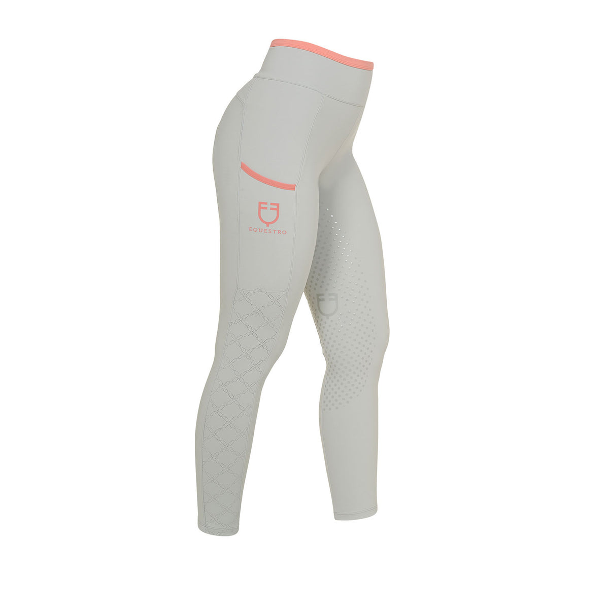 Equestro Women's leggings with perforated decorations