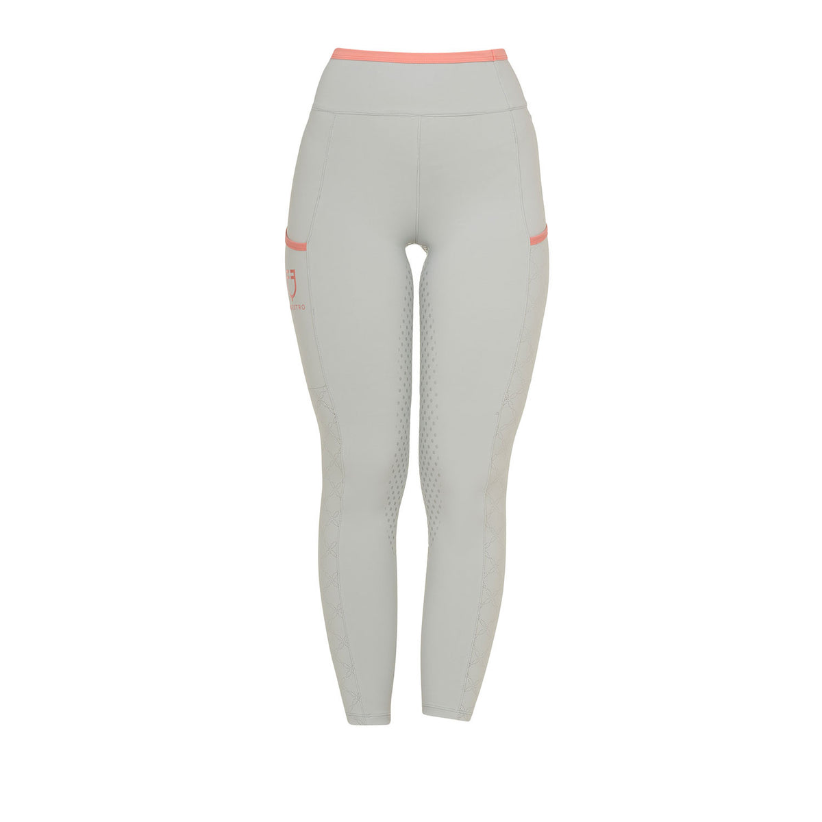 Equestro Women's leggings with perforated decorations