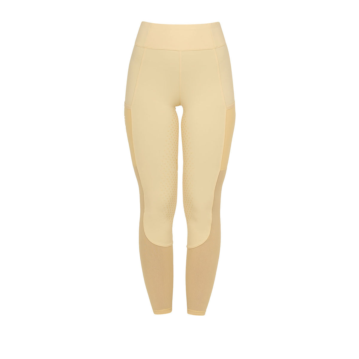 Equestro Women's full grip leggings with perforated inserts