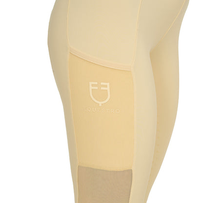 Equestro Women's full grip leggings with perforated inserts