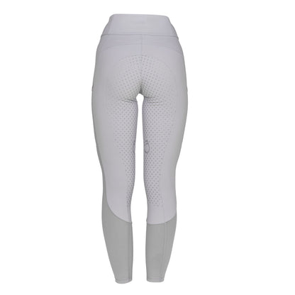 Equestro Women's full grip leggings with perforated inserts