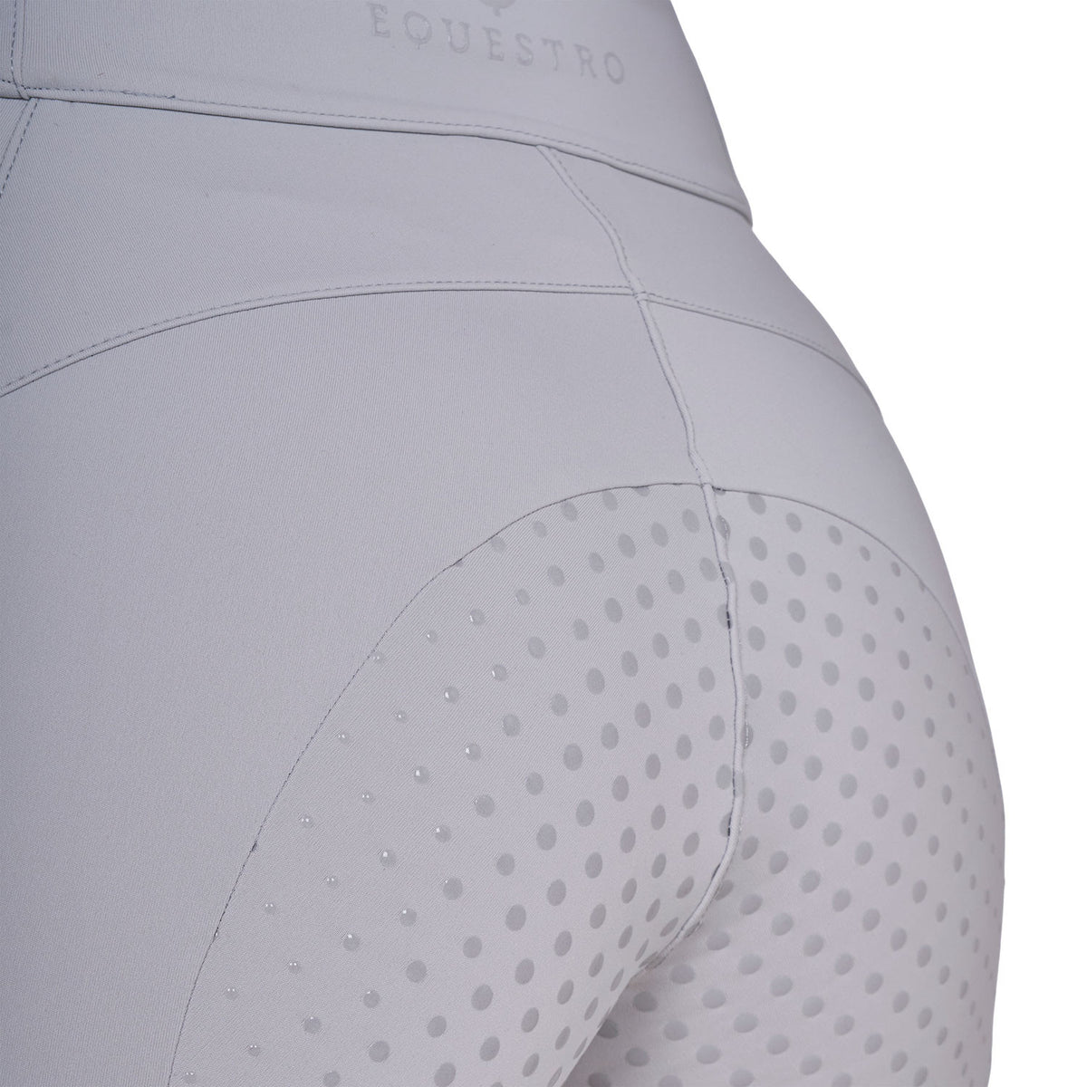 Equestro Women's full grip leggings with perforated inserts